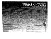 Yamaha K-720 - Owners Manual 